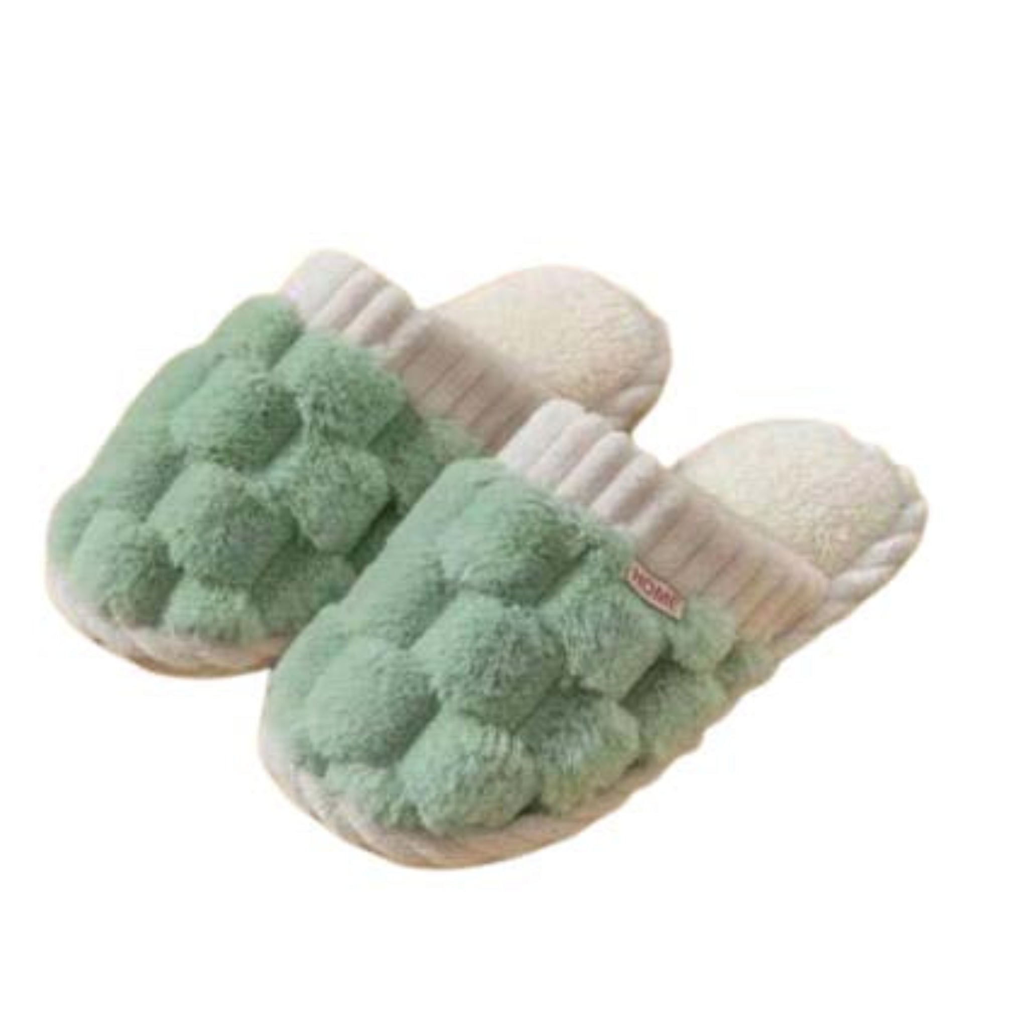 F2450 - Fuzzy Slippers - Waffle
