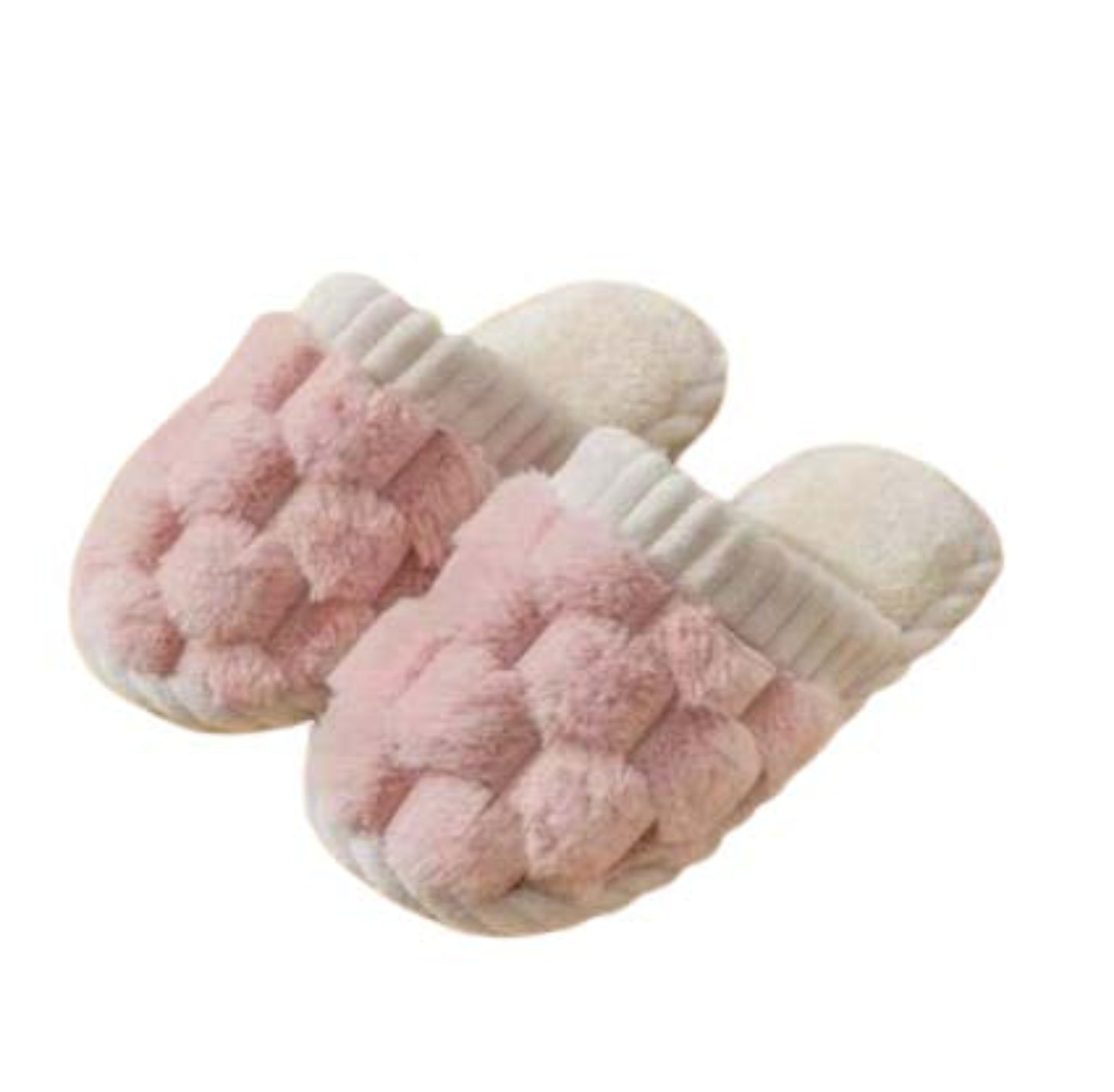 F2450 - Fuzzy Slippers - Waffle